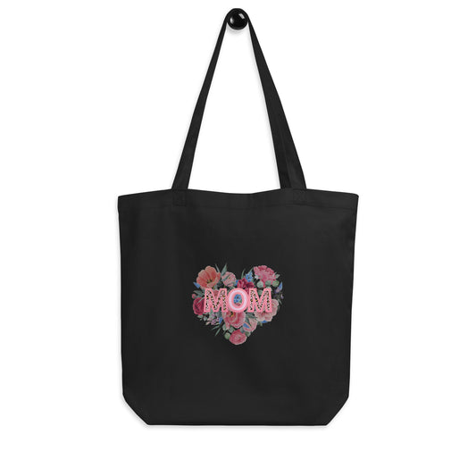 Mom Rose Heart Eco Tote Bag