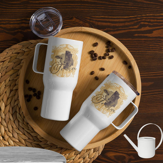 Yeshua Travel mug with a handle