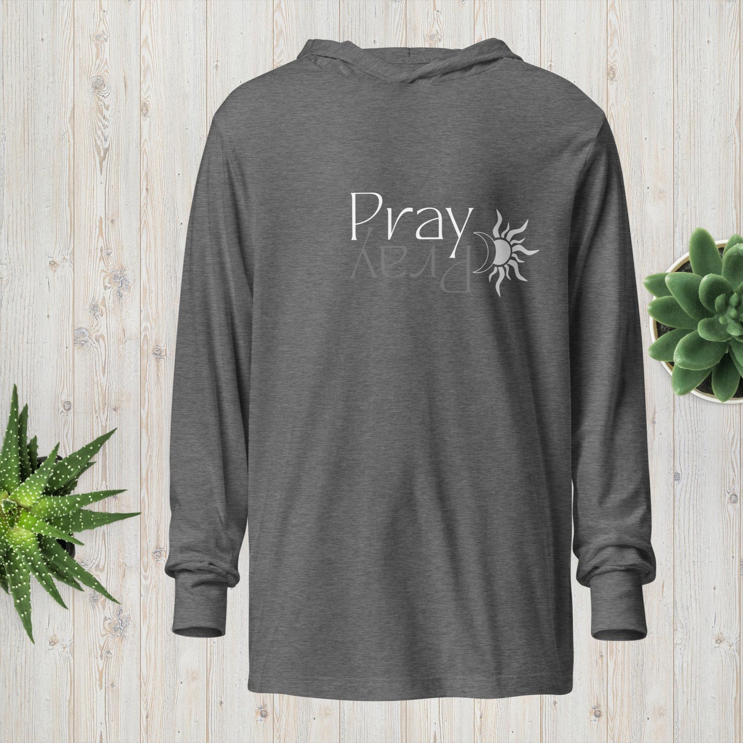 Pray Night/Day - Hooded long-sleeve tee