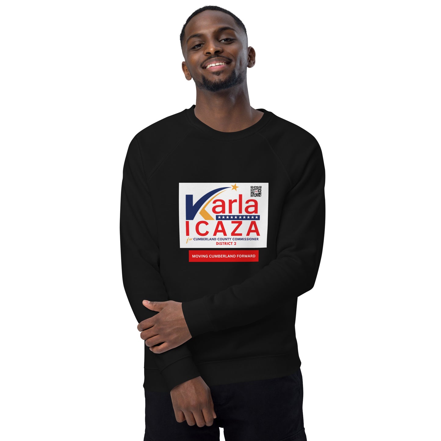 Vote Icaza - Unisex organic raglan sweatshirt