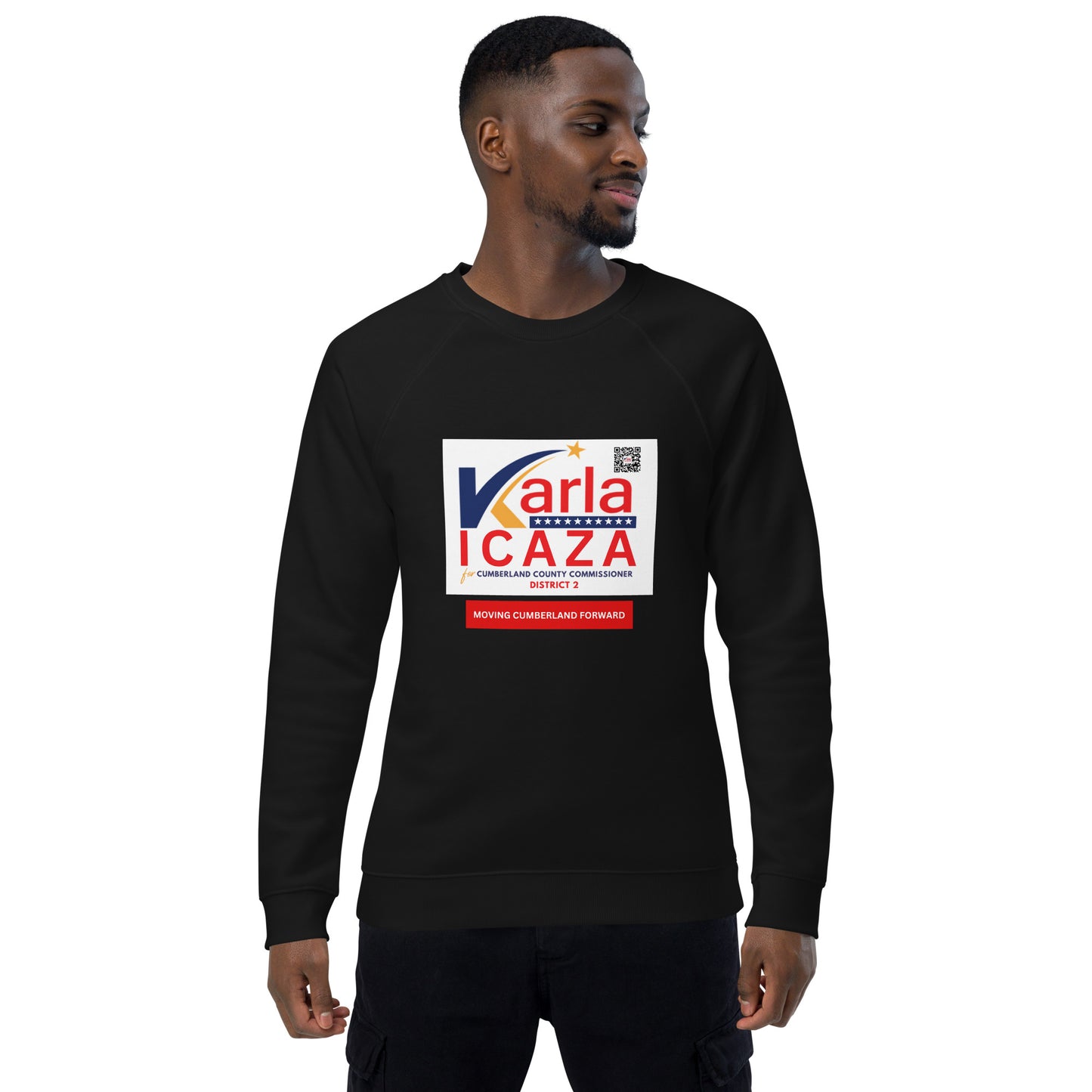 Vote Icaza - Unisex organic raglan sweatshirt