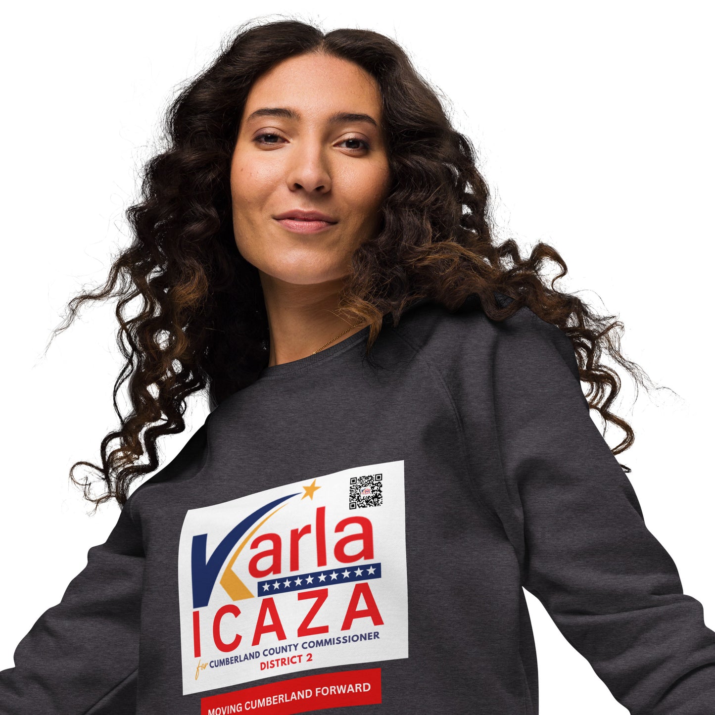 Vote Icaza - Unisex organic raglan sweatshirt