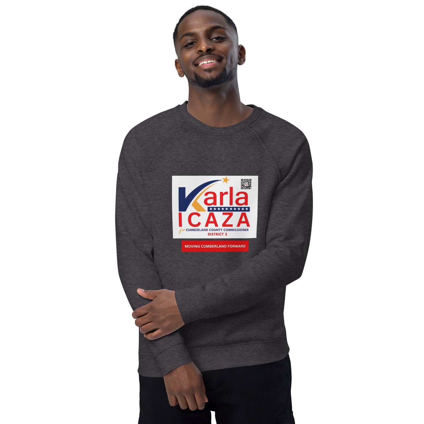 Vote Icaza - Unisex organic raglan sweatshirt