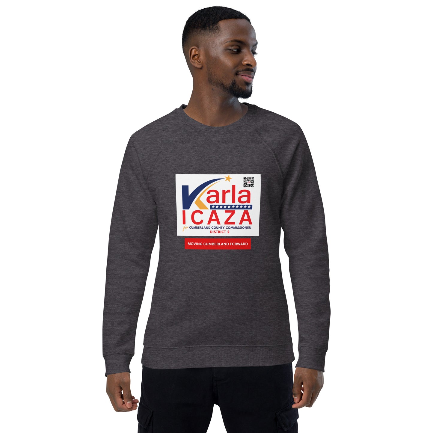 Vote Icaza - Unisex organic raglan sweatshirt