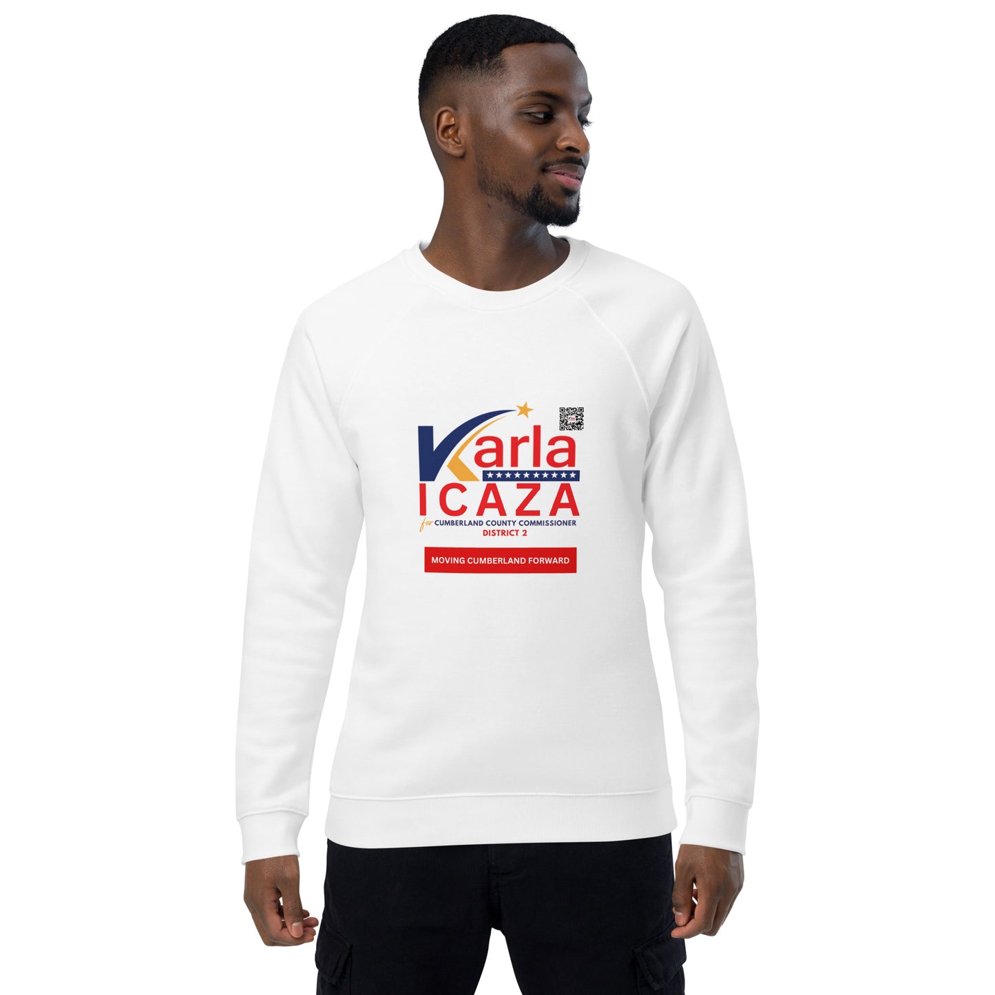 Vote Icaza - Unisex organic raglan sweatshirt